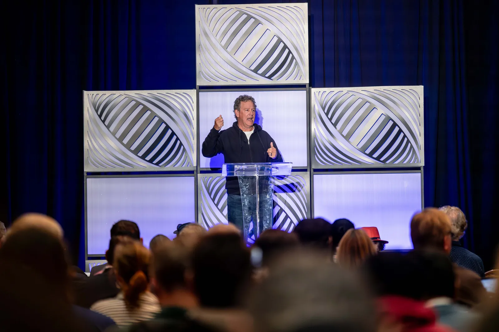 Mark Hinkle on stage leading the AI for Leaders training at All Things AI 2026